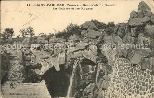 Saint Fargeau Yonne Reservoir de Bourdon Galerie et les Roches Kat. Saint Fargeau