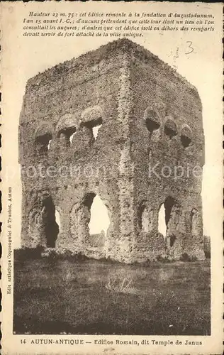 Autun Antique Edifice Romain Temple de Janus Kat. Autun