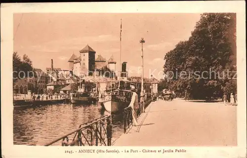 Annecy Haute Savoie Port Bateau Chateau Jardin Public Kat. Annecy