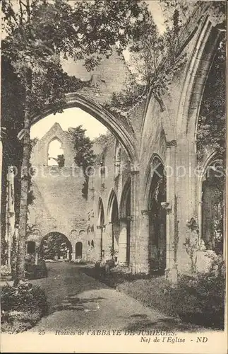 Jumieges Ruines de l Abbaye Nef de l Eglise Kat. Jumieges