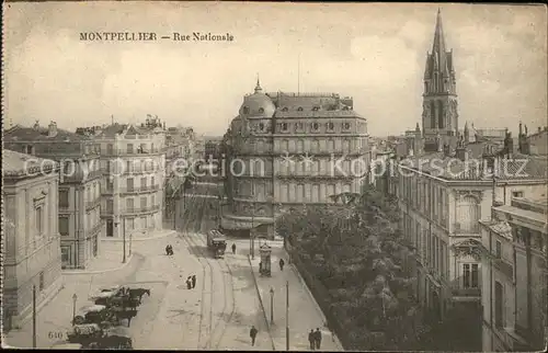 Montpellier Herault Rue Nationale Tram Eglise Kat. Montpellier