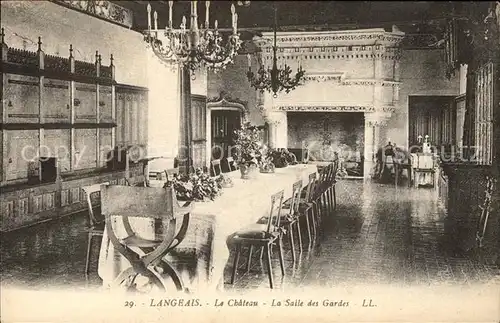 Langeais Chateau Salle des Gardes Kronleuchter Kat. Langeais