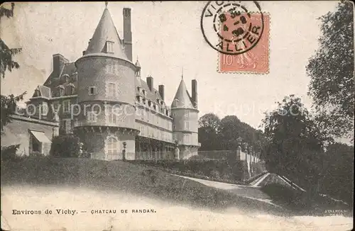 Randan Chateau Stempel auf AK Kat. Randan