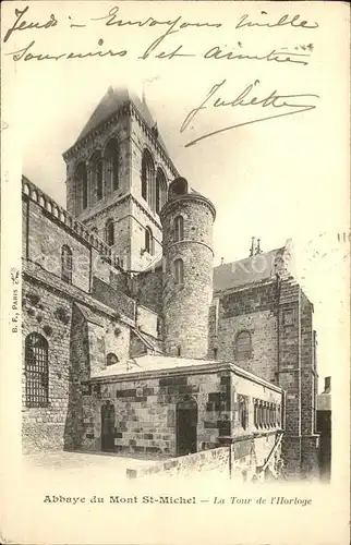 Mont Saint Michel Abbaye Tour de l Horloge Kat. Pontorson