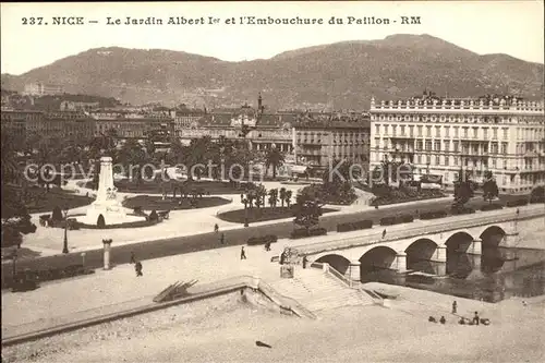 Nice Alpes Maritimes Jardin Albert Ier Monument Embouchure du Paillon Pont Kat. Nice