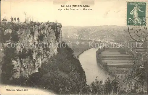 Cahors Le Saut de la Mounine Stempel auf AK Kat. Cahors