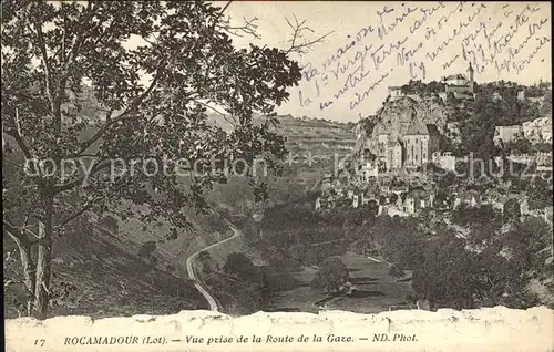 Rocamadour Vue prise de la Route de la Gare Kat. Rocamadour