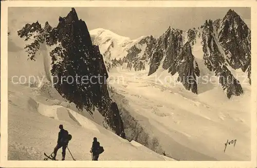 Chamonix Massif du Mont Blanc Glacier du Geant La Vierge Skitour Kat. Chamonix Mont Blanc