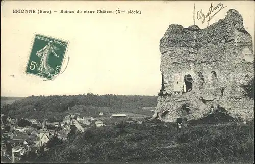 Brionne Ruines du vieux Chateau X siecle Kat. Brionne