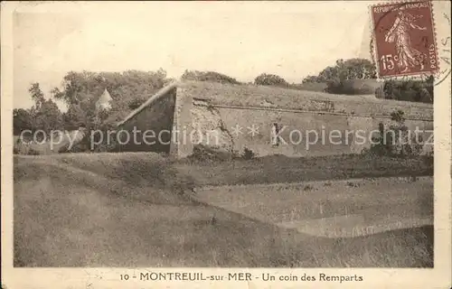 Montreuil Pas de Calais Coin des Remparts Stempel auf AK Kat. Montreuil