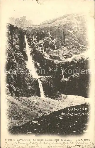 Gavarnie Hautes Pyrenees La Grande Cascade Wasserfall Kat. Gavarnie
