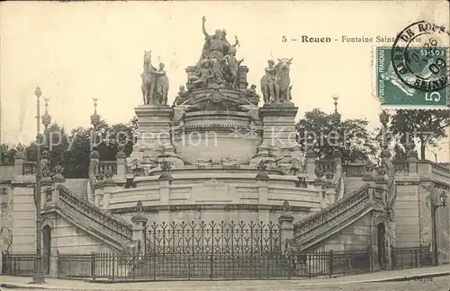 Rouen Fontaine Sainte Mairie Monument Sculpture Kat. Rouen