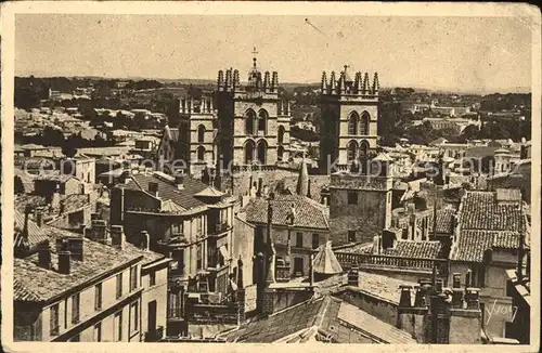 Montpellier Herault Panorama vers la Cathedrale Saint Pierre Kat. Montpellier