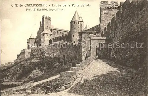 Carcassonne Cite Entre de la Porte d Aude Festung Kat. Carcassonne