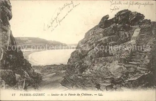 Perros Guirec Sentier de la Pointe du Chateau Kat. Perros Guirec