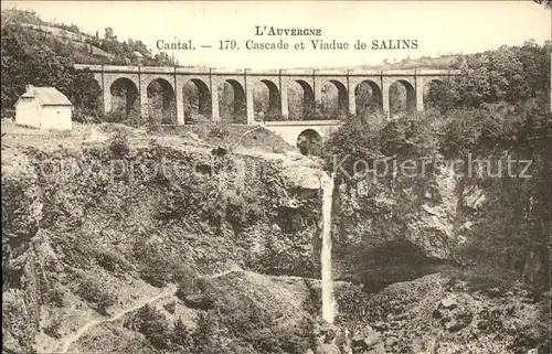 Salins Mauriac Cascade et Viaduc Wasserfall Kat. Salins