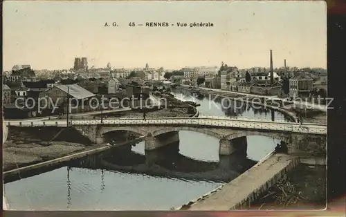 Rennes Vue generale Pont Kat. Rennes