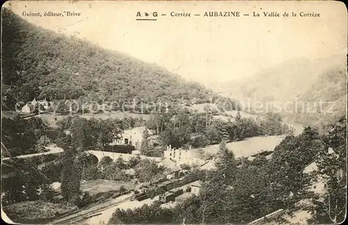 Aubazines Panorama Vallee de la Correze Kat. Aubazines