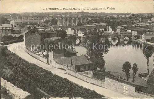 Limoges Haute Vienne Pont Saint Martial de la Revolution et Viaduc Kat. Limoges