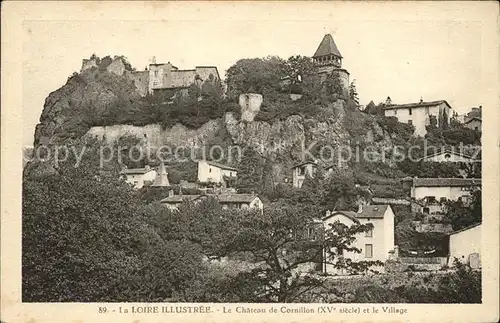 Saint Paul en Cornillon Chateau de Cornillon XV siecle et le village Kat. Saint Paul en Cornillon