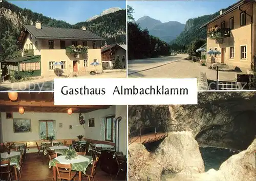 Marktschellenberg Gasthaus Almbachklamm Schlucht Kat. Marktschellenberg