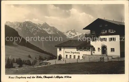Oberjoch Haus Ingeburg auf der Hoehe Alpenpanorama Kat. Bad Hindelang