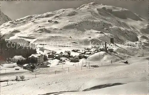 Hospental Winterpanorama mit Winterhorn Niesenkette Kat. Hospental