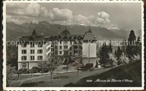 Vevey VD Maison du Pelerin Lac Leman et les Alpes Kat. Vevey