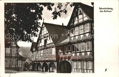 Schwalenberg Rathaus Historisches Gebaeude Gasthof Kuenstlerklause Kat. Schieder Schwalenberg