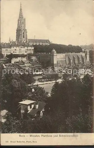 Bern BE Muenster Plattform und Schwelenmaetteli Kat. Bern