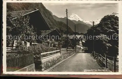 Gsteigwiler Dorfstrasse Alpenblick Kat. Gsteigwiler