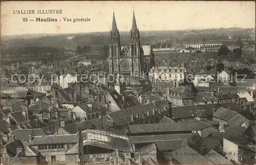 Moulins Allier Vue generale Cathedrale Kat. Moulins