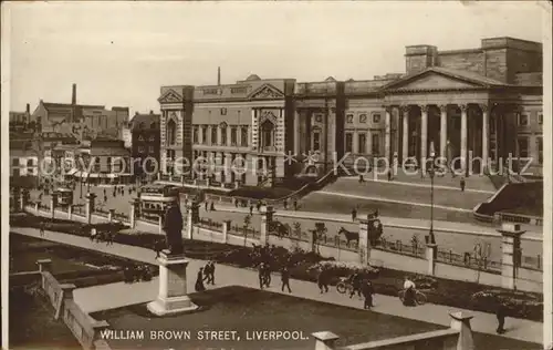 Liverpool William Brown Street Monument Tram Kat. Liverpool