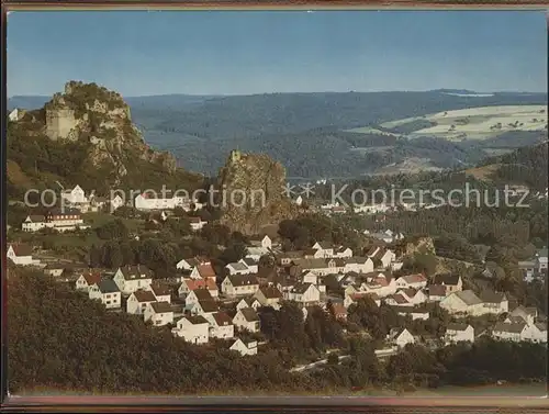 Kirn Nahe Kallenfels Burgruine Panorama Kat. Kirn