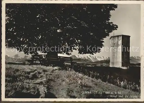 Affoltern Emmental Kavalleriedenkmal auf dem Lueg Alter Baum Alpen Kat. Affoltern Emmental