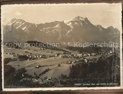 Speicher AR Panorama mit Saentis und Altmann Appenzeller Alpen / Speicher /Bz. Mittelland