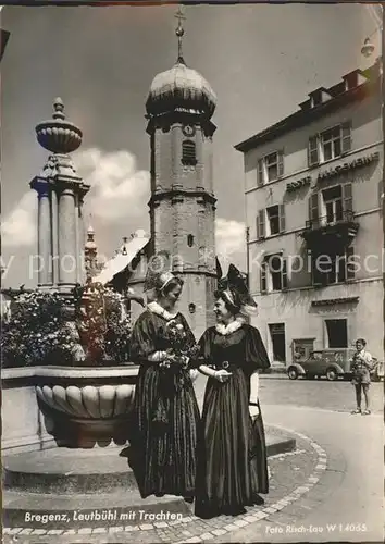 Bregenz Vorarlberg Leutbuehl Brunnen Kirche Trachten Kat. Bregenz