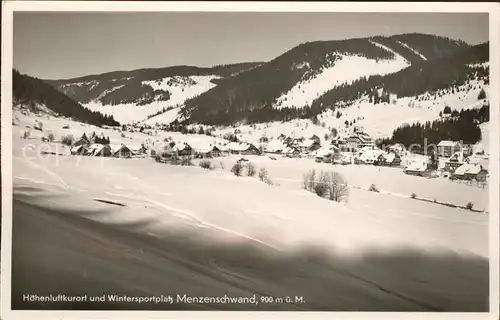 Menzenschwand Panorama Hoehenluftkurort Wintersportplatz Schwarzwald Kat. St. Blasien