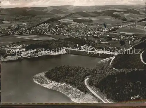 Meschede Hennesee Stausee Staumauer Fliegeraufnahme Kat. Arnsberg