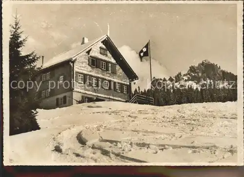 Ibergeregg Laegernhaus Berghaus Flagge Kat. Ibergeregg