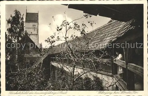 Dinkelsbuehl Wehrgang Woernitz Tor  Kat. Dinkelsbuehl