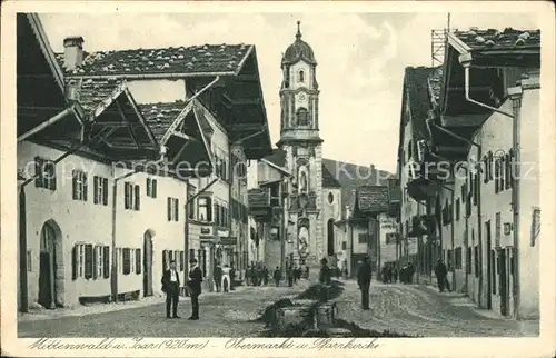 Mittenwald Karwendel Tirol Obermarkt Pfarrkirche Kat. Schwaz