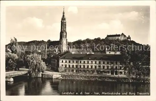 Landshut Isar Isar Martinskirche Burg Trausnitz Kat. Landshut