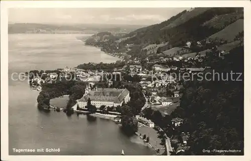 Tegernsee Schloss Fliegeraufnahme Kat. Tegernsee