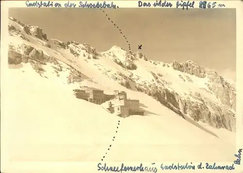 Zugspitze Schneefernerhaus Bayerische Zugspitzbahn Gipfel Kat. Garmisch Partenkirchen