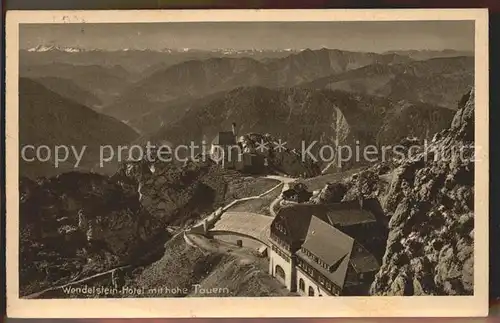 Wendelstein Berg Hotel Kirchlein Hohe Tauern Kat. Bayrischzell