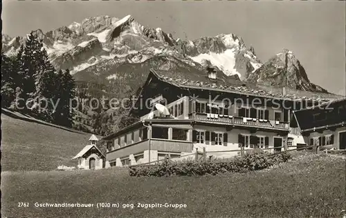 Garmisch Partenkirchen Berggasthof Gschwanatnerbauer Zugspitzgruppe Kat. Garmisch Partenkirchen