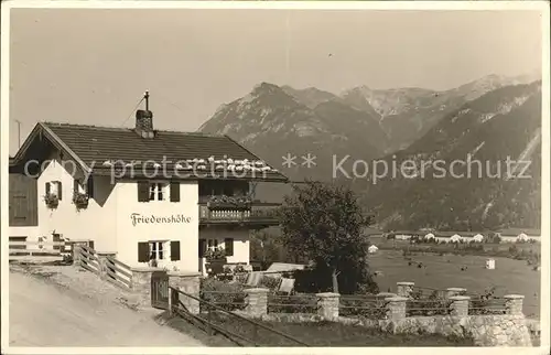 Mittenwald Karwendel Tirol Gasthaus Friedenshoehe Kat. Schwaz