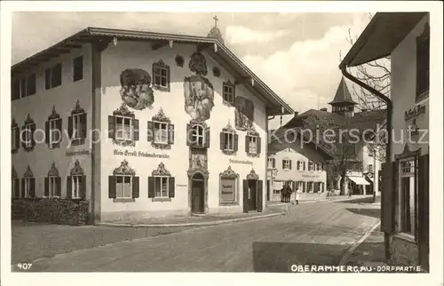 Oberammergau Dorfpartie Schuwarenhandlung Alois Gerold  Kat. Oberammergau