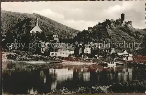 Beilstein Mosel Uferpartie Burg Kat. Beilstein